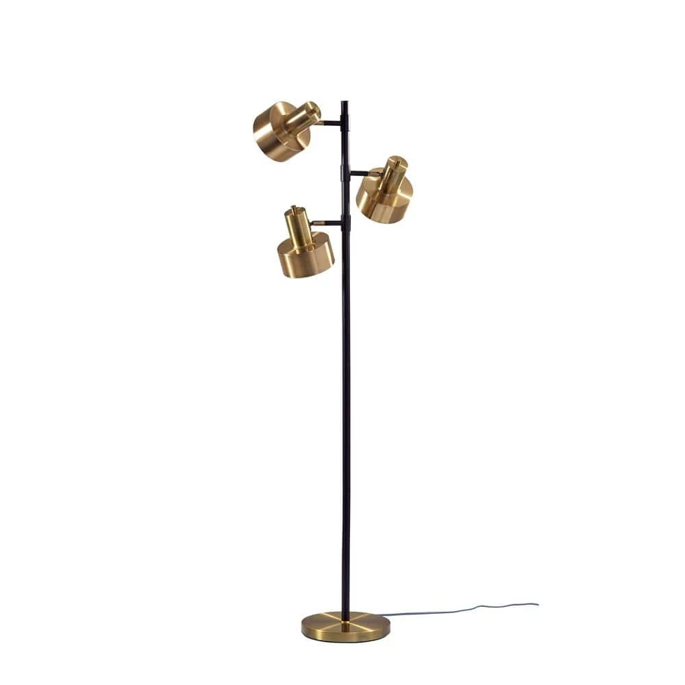 Clayton 66.5 in. Brass Floor Lamp by Adesso