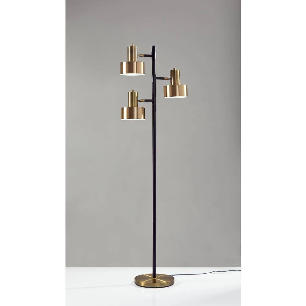 Clayton 66.5 in. Brass Floor Lamp by Adesso - Image 3