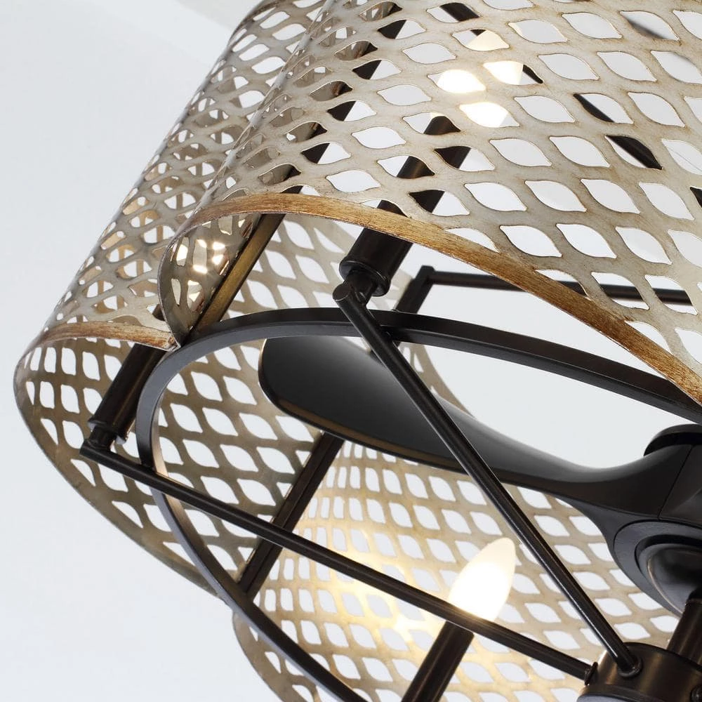 Linda 31 in. Indoor Oil Rubbed Bronze Chandelier Ceiling Fan with Light Kit and Remote Control by Parrot Uncle - Image 7