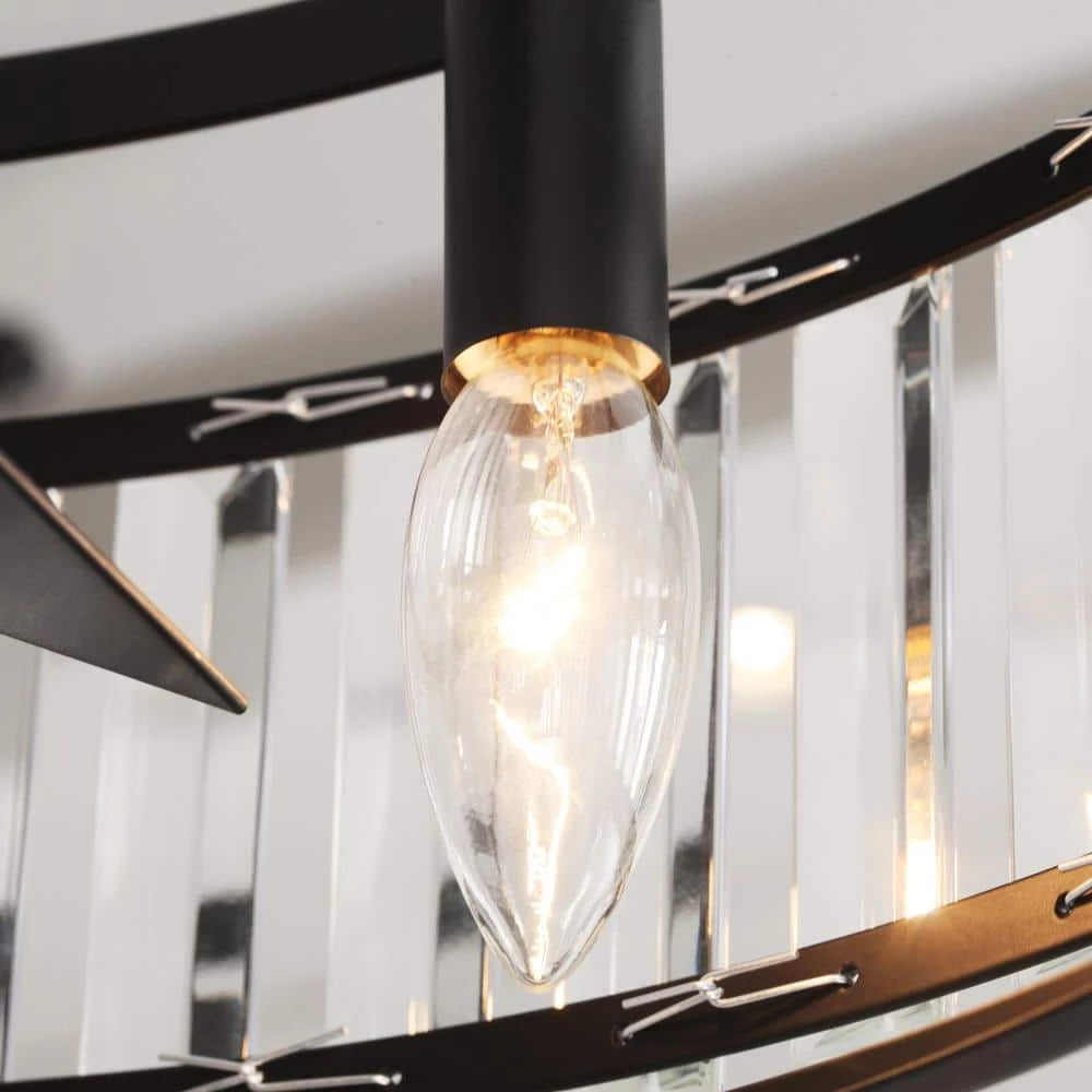 20.5 in. Matte Black Indoor Modern Crystal Ceiling Fan With Light Kit and Remote Control Included by Parrot Uncle - Image 8