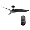 Aerofanture 52 in. Modern Indoor/Outdoor Matte Black 6 Fan Speeds DC Motor Ceiling Fan with Remote Control and Down Rod by Parrot Uncle