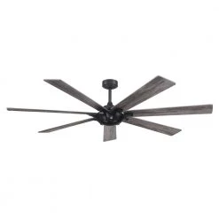 Liew 72 in. Indoor/Outdoor Aged Copper Industrial Reversible Blades Ceiling Fan with Remote Control by Parrot Uncle
