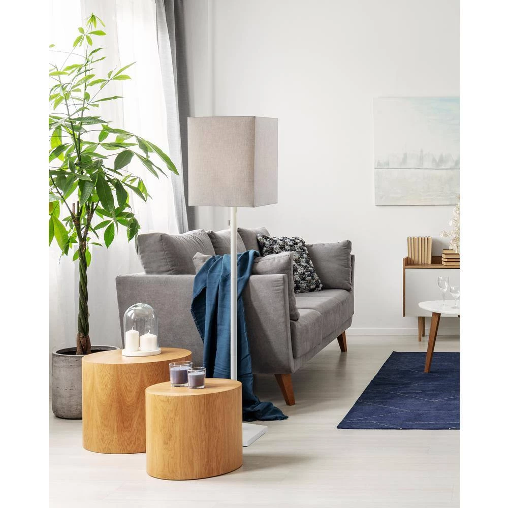 Estelle 61 in. 1-Light Matte White Bulb Pendant by Adesso - Image 5