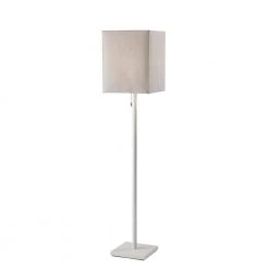 Estelle 61 in. 1-Light Matte White Bulb Pendant by Adesso