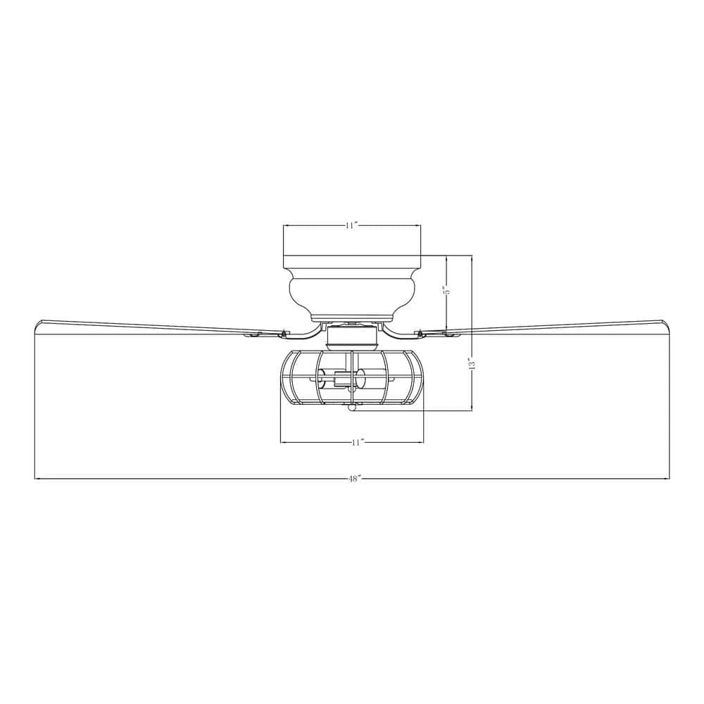 Thurber 48 in. Nickel Flush Mount Chandelier Ceiling Fan with Remote and Light Kit by Parrot Uncle - Image 7