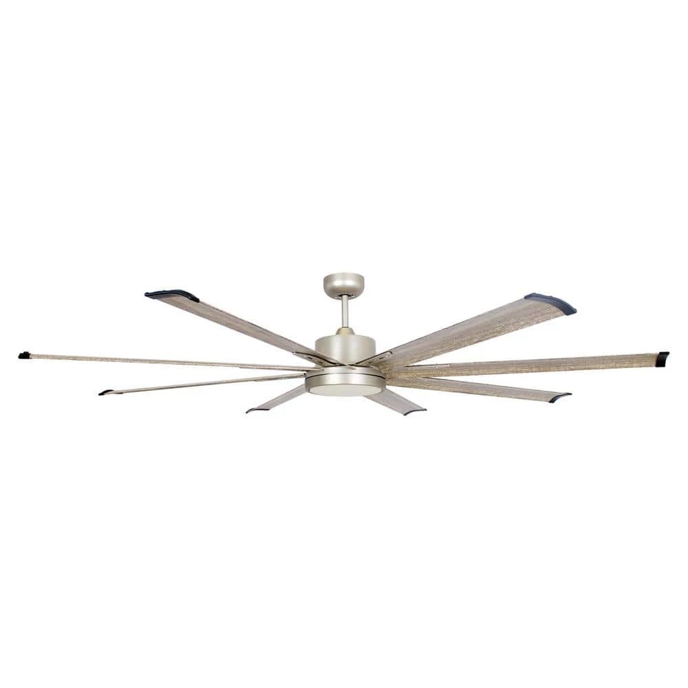 Bankston 72 in. Indoor/Outdoor Nickel Integrated LED Ceiling Fan with Remote Control and Light Kit Included by Parrot Uncle - Image 6