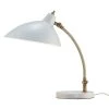 Peggy 18 in. White Desk Lamp with Marble Base by Adesso