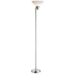 Swivel 71.5 in. Satin Nickel Floor Lamp by Adesso