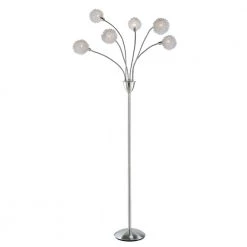 Pom Pom 68 in. Satin Steel Floor Lamp by Adesso