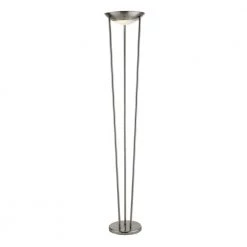 Odyssey 71 in. Satin Steel Tall Floor Lamp by Adesso