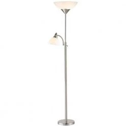 Piedmont 71 in. Satin Steel Combo Floor Lamp by Adesso