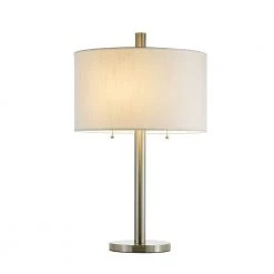 Boulevard 28 in. Satin Steel Table Lamp by Adesso