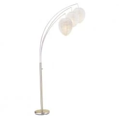 Belle 82 in. Satin Steel Arc Lamp by Adesso