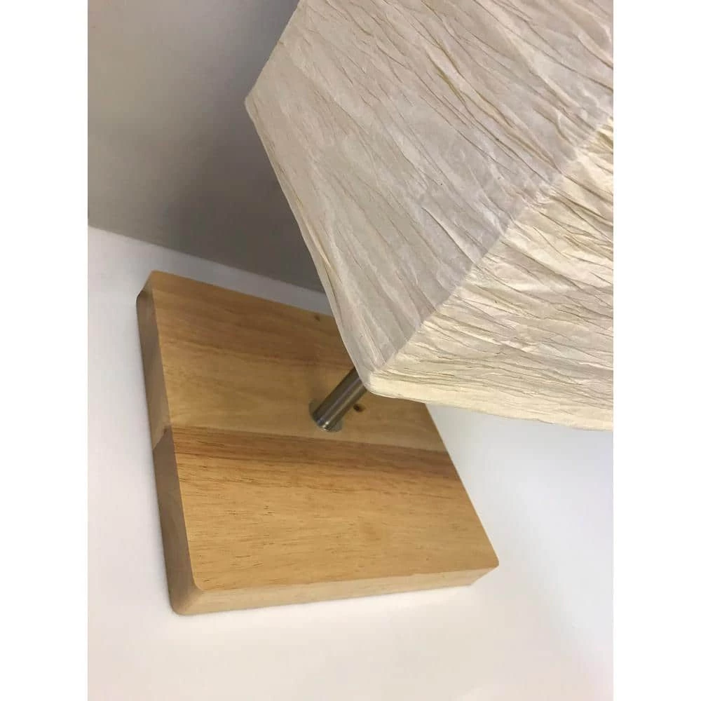 Dune 58 in. Satin Steel/Natural Wood Floor Lamp by Adesso - Image 2