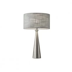 Linda 21.5 in. Silver and Gray Table Lamp by Adesso