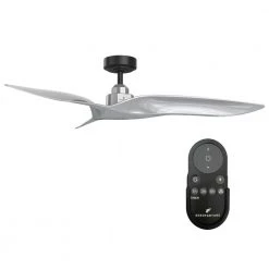 Aerofanture 52 in. Modern Indoor/Outdoor Silver 6 Fan Speeds DC Motor Ceiling Fan with Remote Control and Down Rod by Parrot Uncle