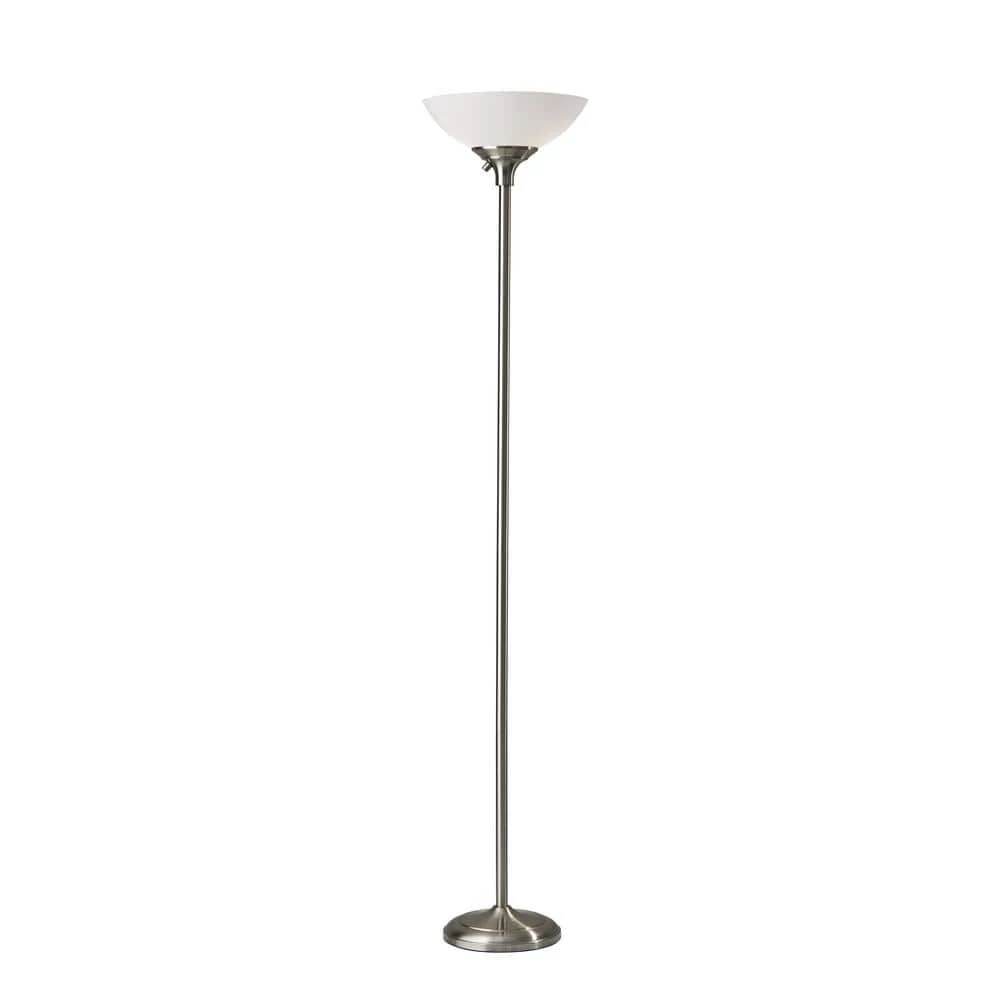 Glenn 71 in. Steel Torchiere Floor Lamp by Adesso
