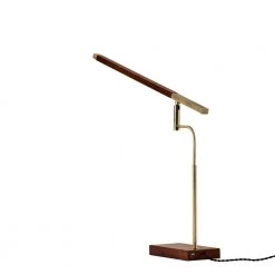 Barrett 28.5 in. LED Walnut Ash Wood Desk Lamp by Adesso
