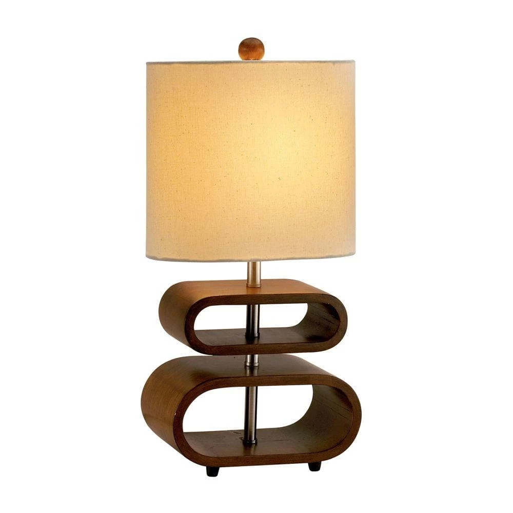 Rhythm 19.5 in. Walnut Table Lamp by Adesso