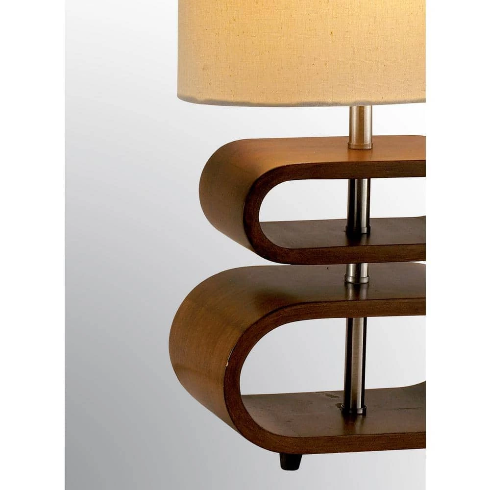 Rhythm 19.5 in. Walnut Table Lamp by Adesso - Image 2