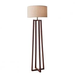 Quinn 60 in. Walnut Floor Lamp by Adesso