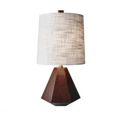 Grayson 25 in. Walnut Birch Wood Table Lamp by Adesso