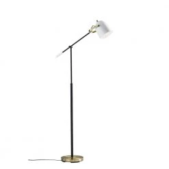 Casey 65 in. Black and White Floor Lamp by Adesso