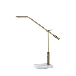Vera 26 in. Antique Brass LED Desk Lamp by Adesso