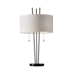 Anderson 28 in. Brushed Steel Table Lamp by Adesso