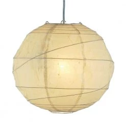Orb 1-Light White Hanging Pendant by Adesso
