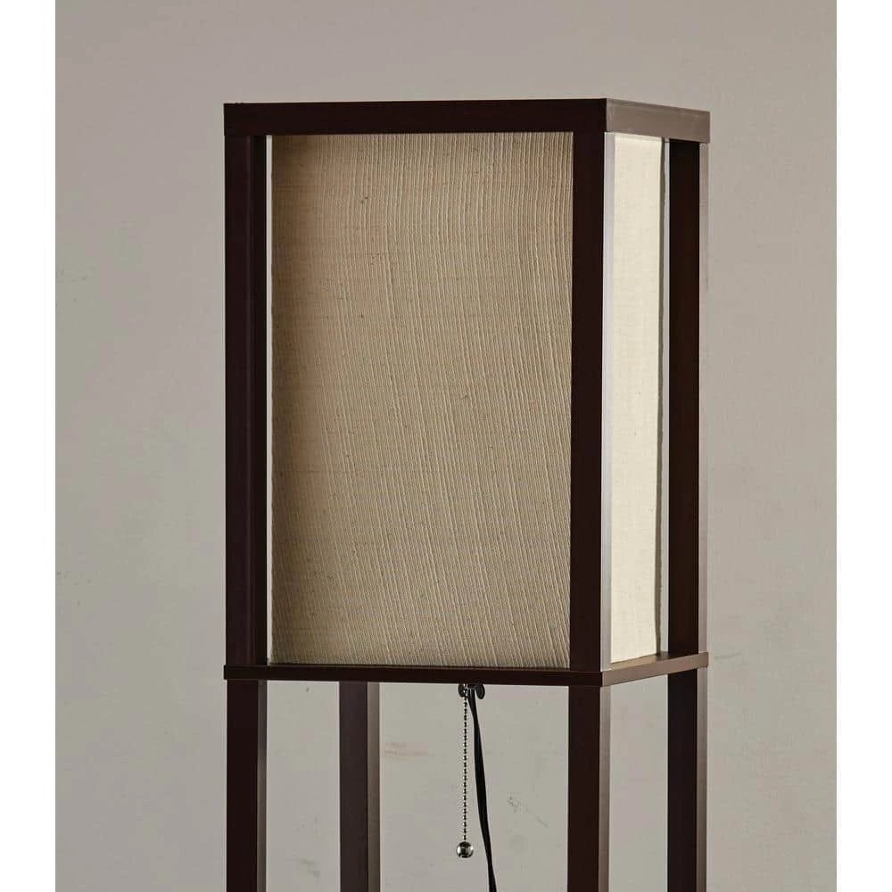 Wright 63 in. Walnut Wood Veneer Floor Lamp by Adesso - Image 3