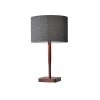 Ellis 21 in. Walnut Rubberwood Table Lamp by Adesso